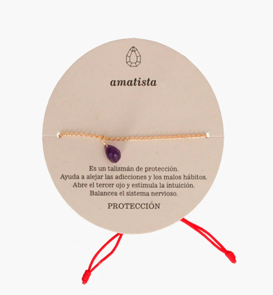 Bracelets*Mercedes Salazar Amethyst Golden Bracelet