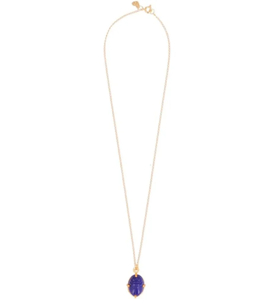 Necklaces*Mercedes Salazar Beetle Blue Stone Necklace