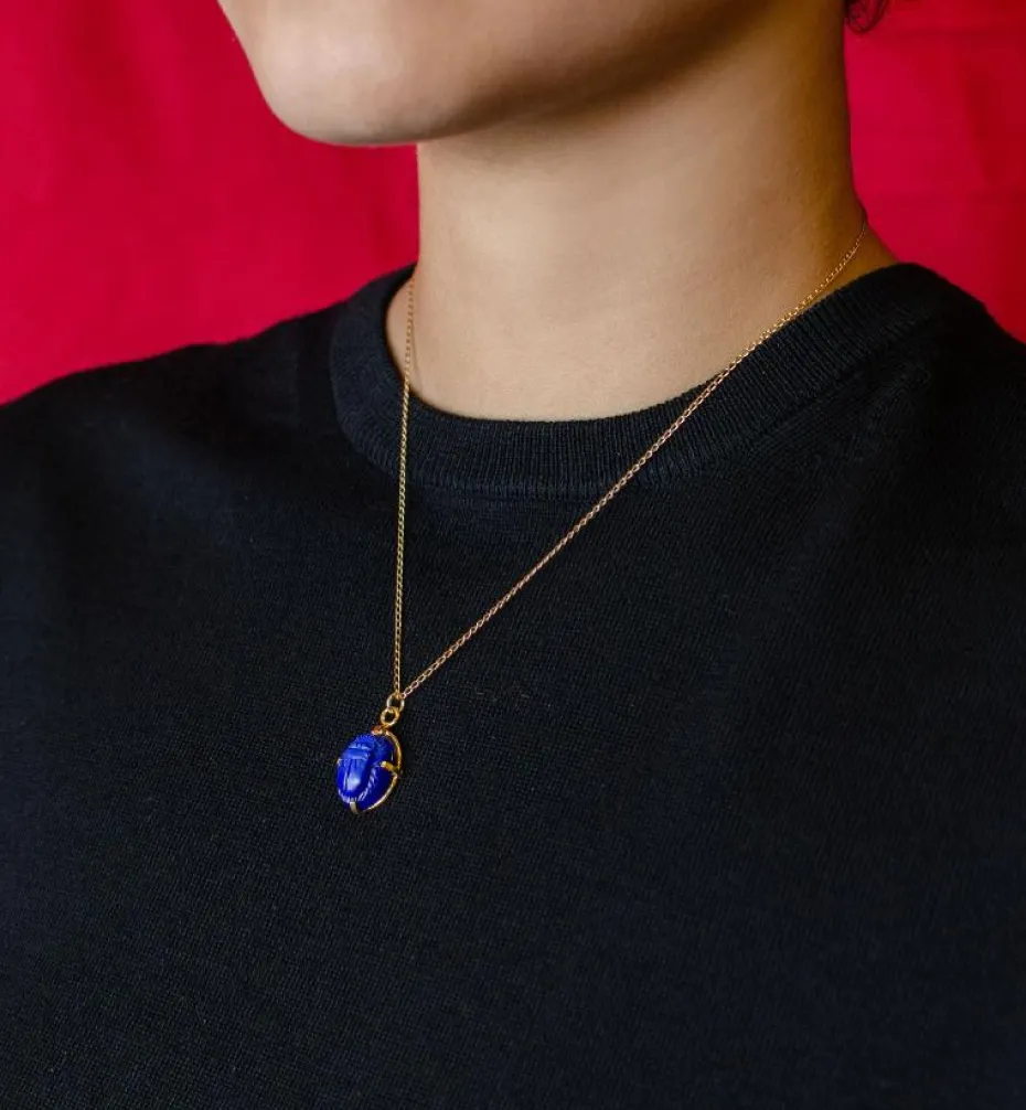 Necklaces*Mercedes Salazar Beetle Blue Stone Necklace