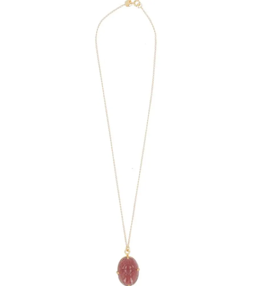 Necklaces*Mercedes Salazar Beetle Purple Stone Necklace
