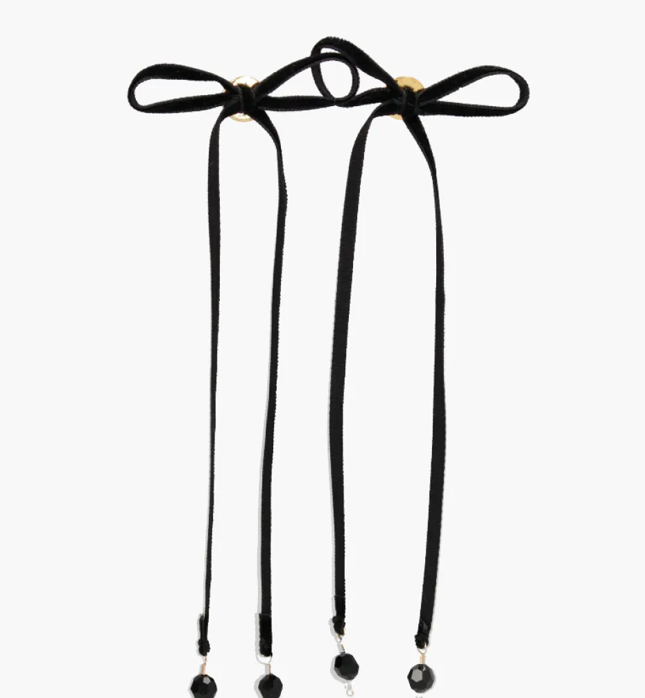 Earrings*Mercedes Salazar Black Ribbon Earrings