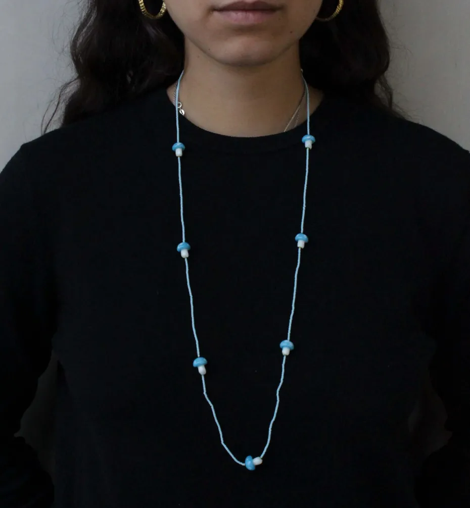 Necklaces*Mercedes Salazar Blue Mushrooms Necklace