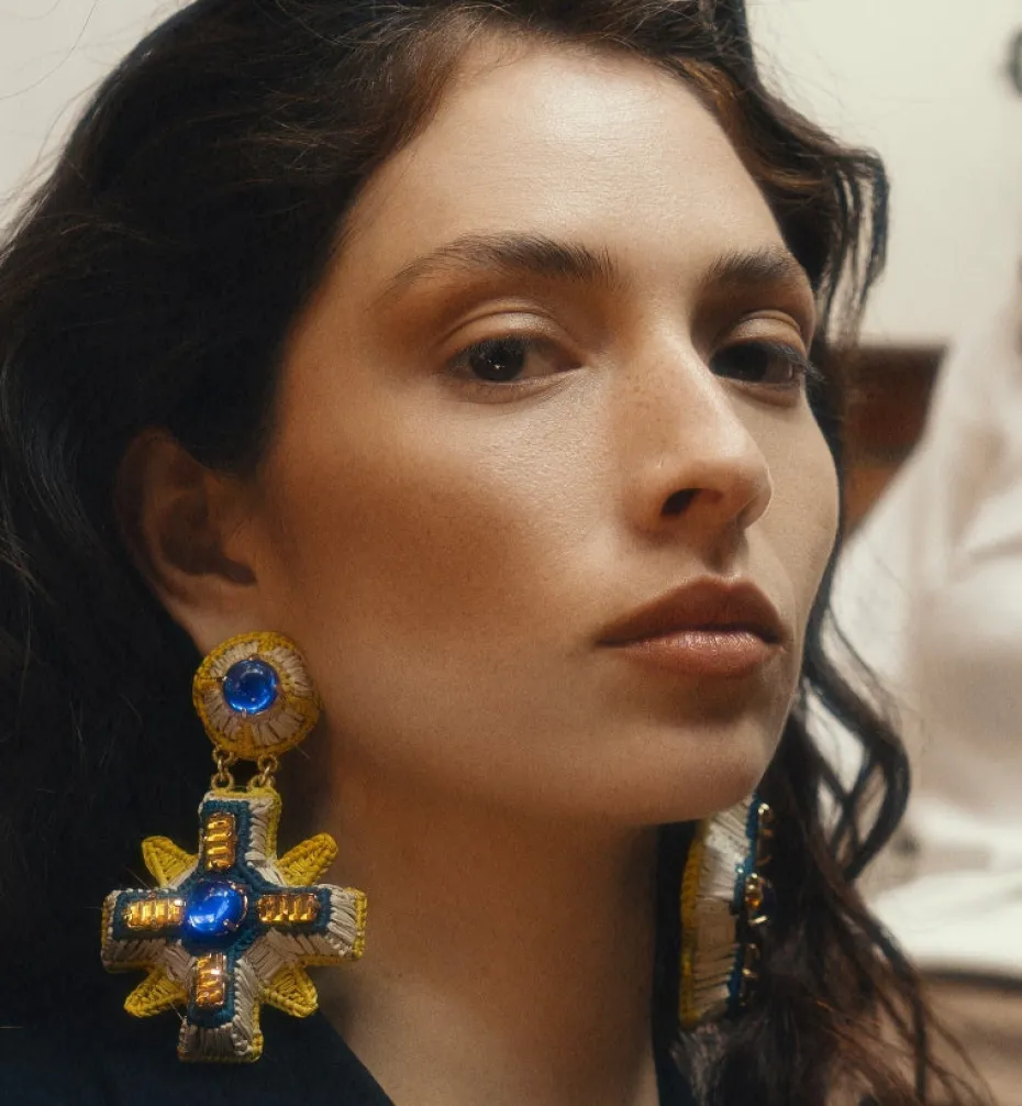 Earrings*Mercedes Salazar Blue Power Earrings