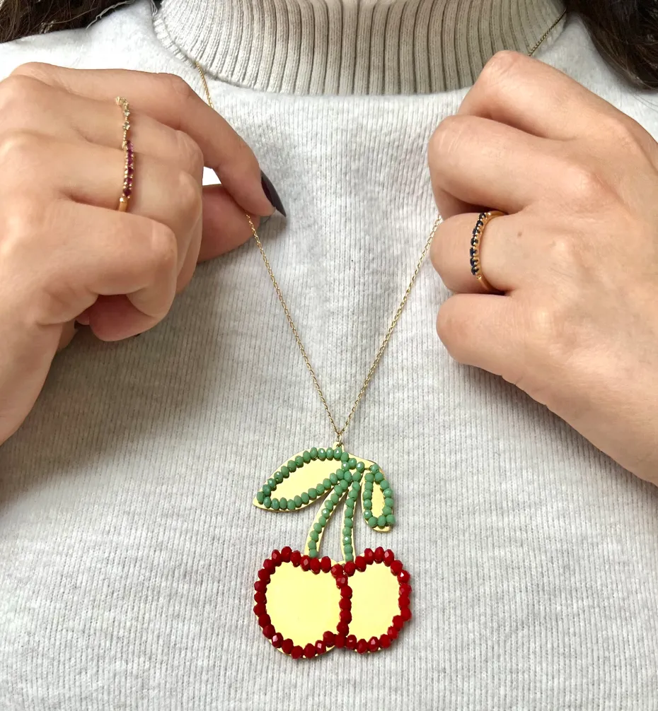 Necklaces*Mercedes Salazar Cherry, Cherry Baby Necklace