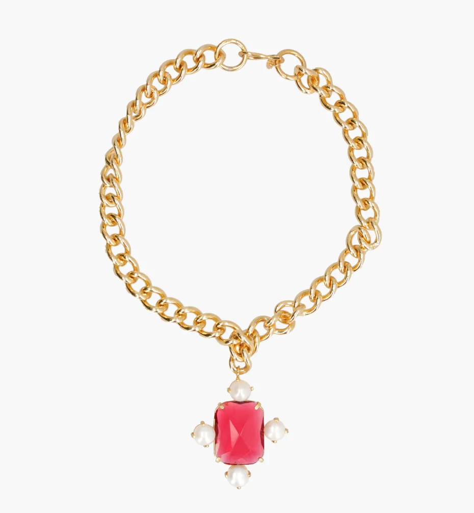 Necklaces*Mercedes Salazar Crystal Cross Necklace