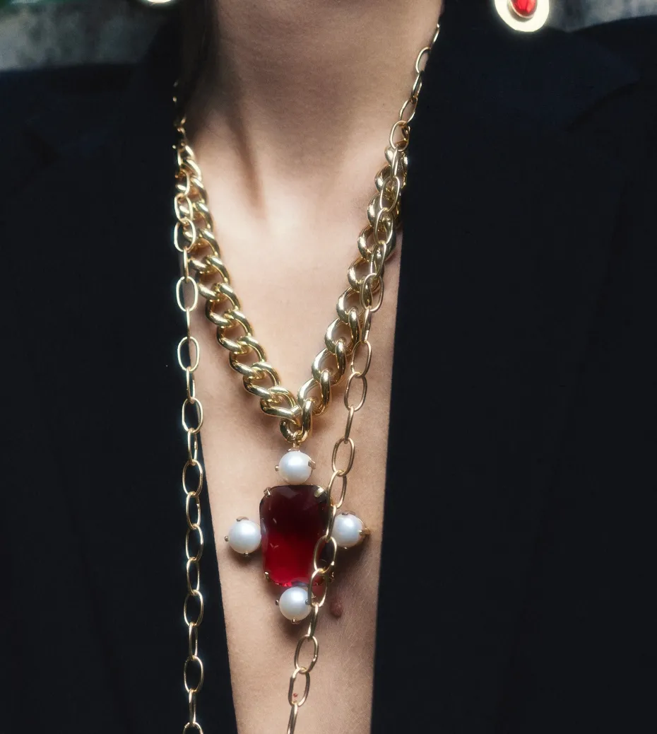 Necklaces*Mercedes Salazar Crystal Cross Necklace