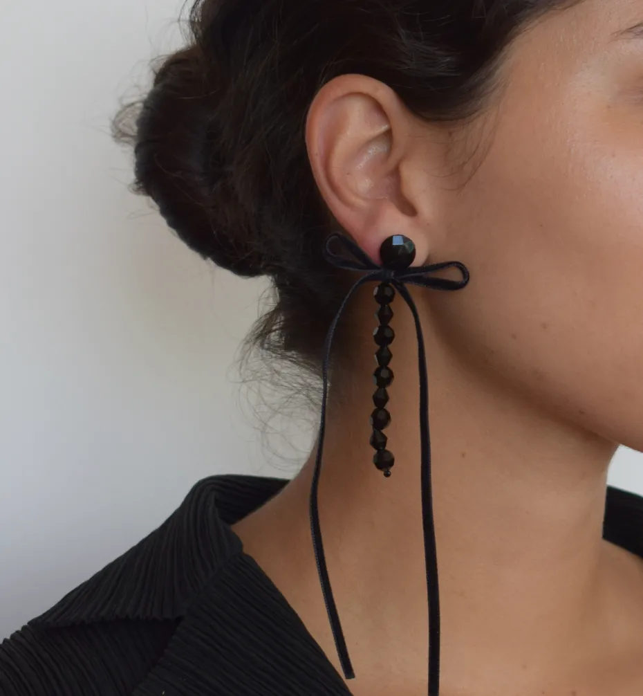 Earrings*Mercedes Salazar Crystals with Bows Earrings