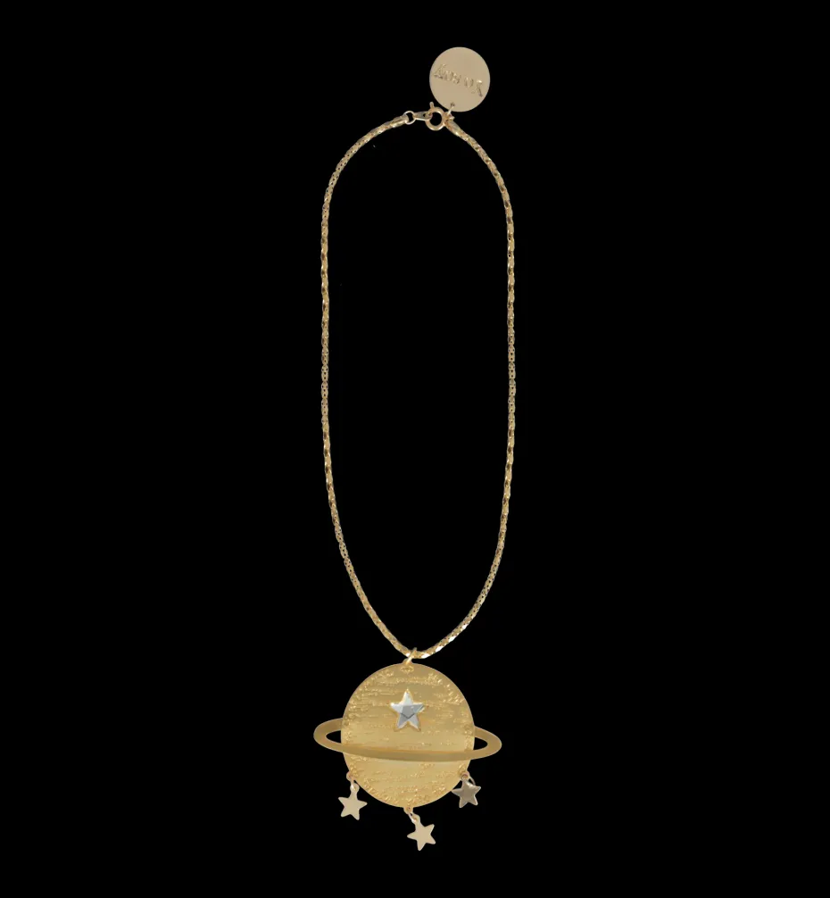 Necklaces*Mercedes Salazar Golden Saturn Necklace