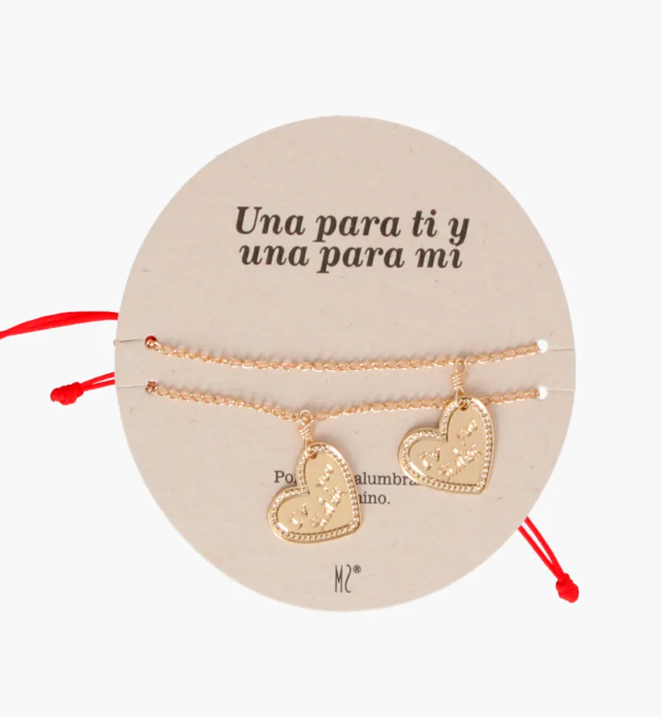 Bracelets*Mercedes Salazar I Love You Sister Golden Bracelet Set of 2