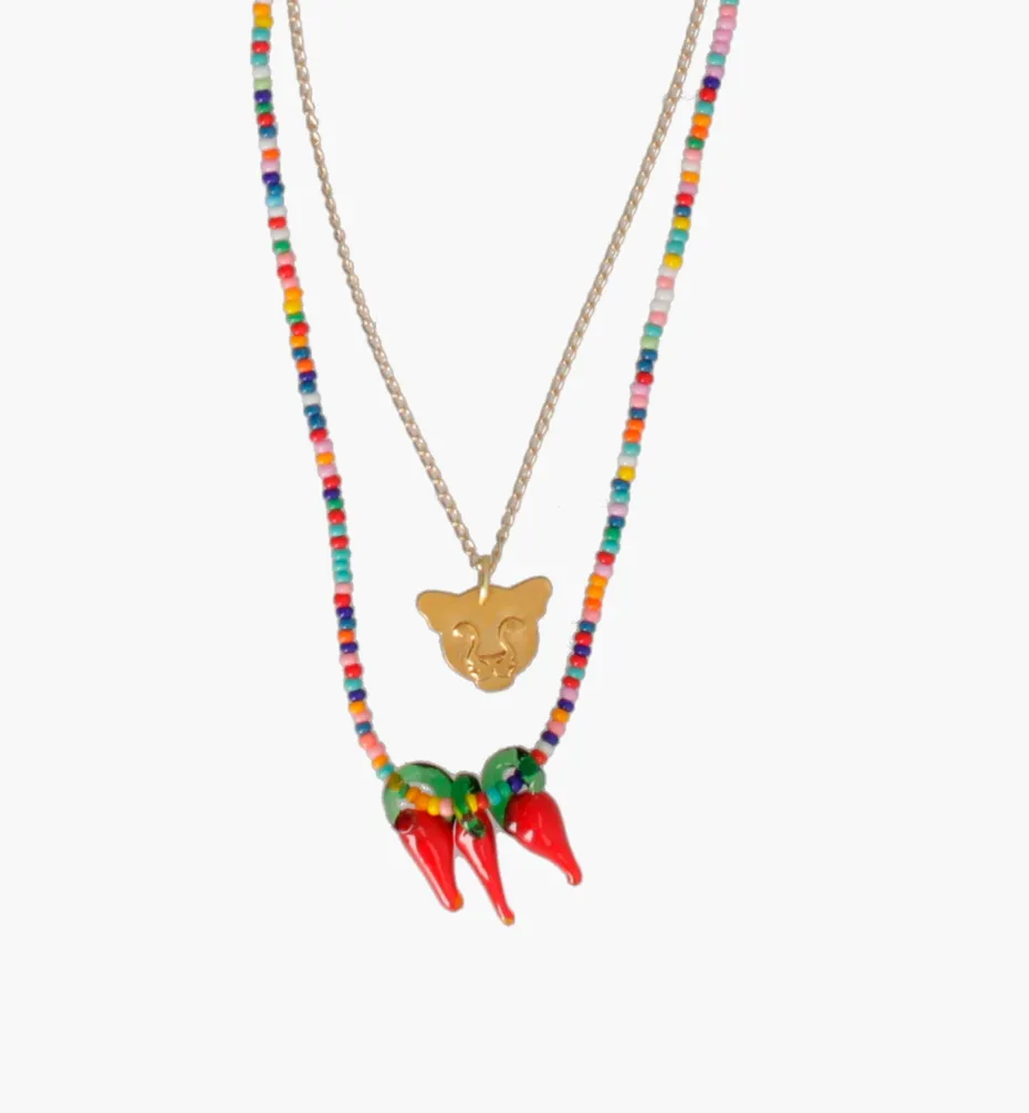 Necklaces*Mercedes Salazar Jaguar de Colores Necklace