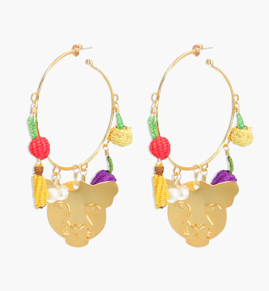 Earrings*Mercedes Salazar Jaguar within Fruits Earrings