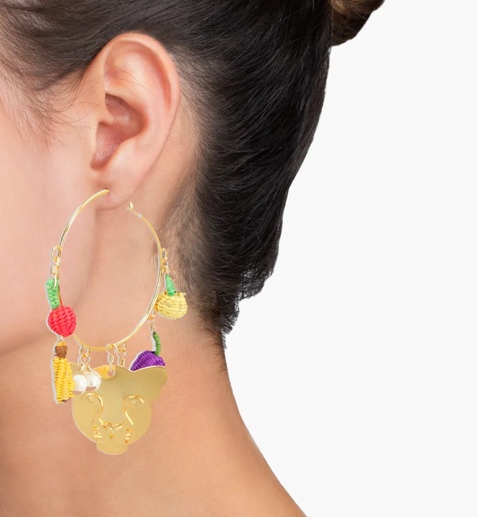Earrings*Mercedes Salazar Jaguar within Fruits Earrings