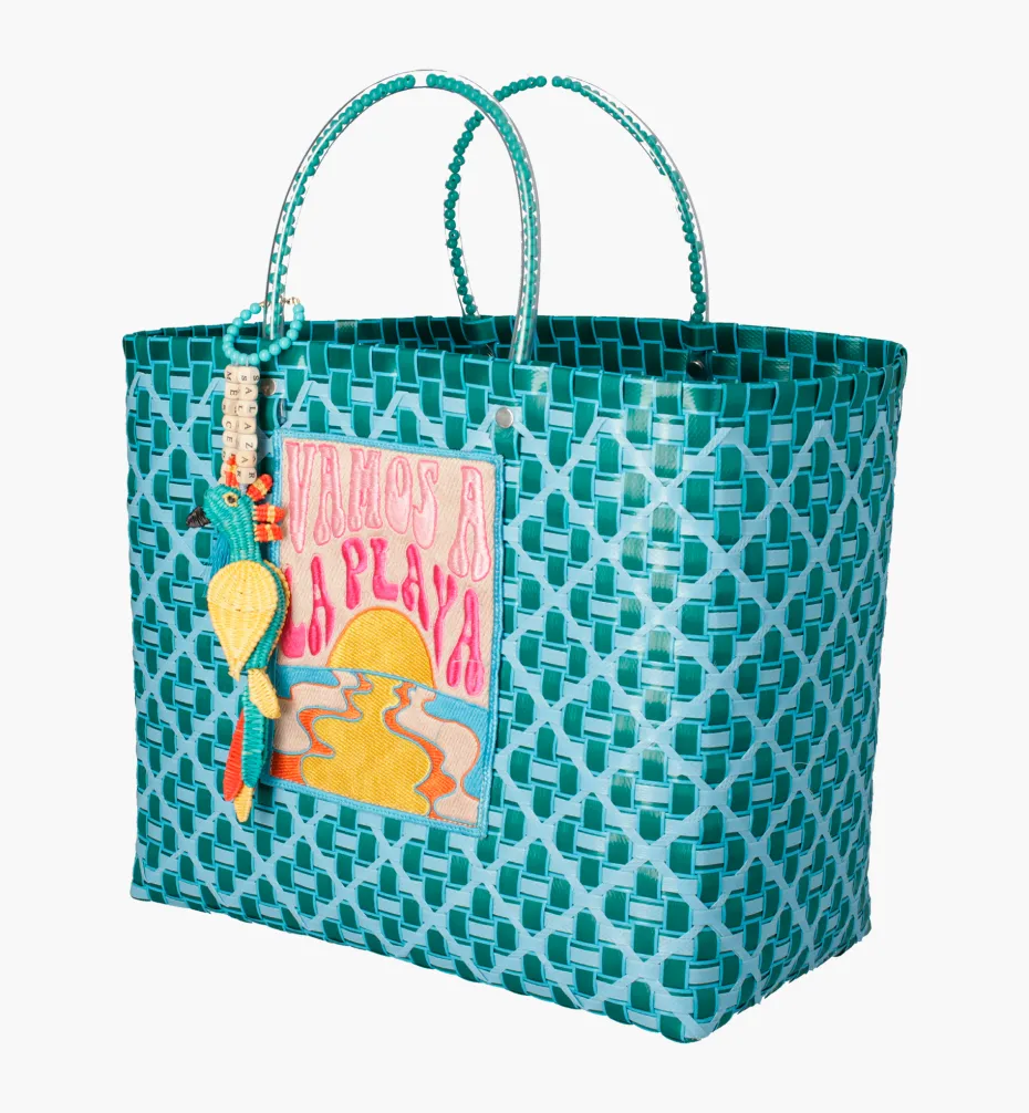 Bags*Mercedes Salazar Medium Aqua Handbag