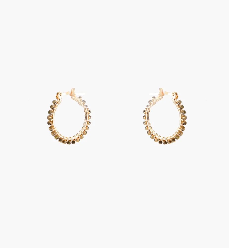 Earrings*Mercedes Salazar Metallic Gold Hoops