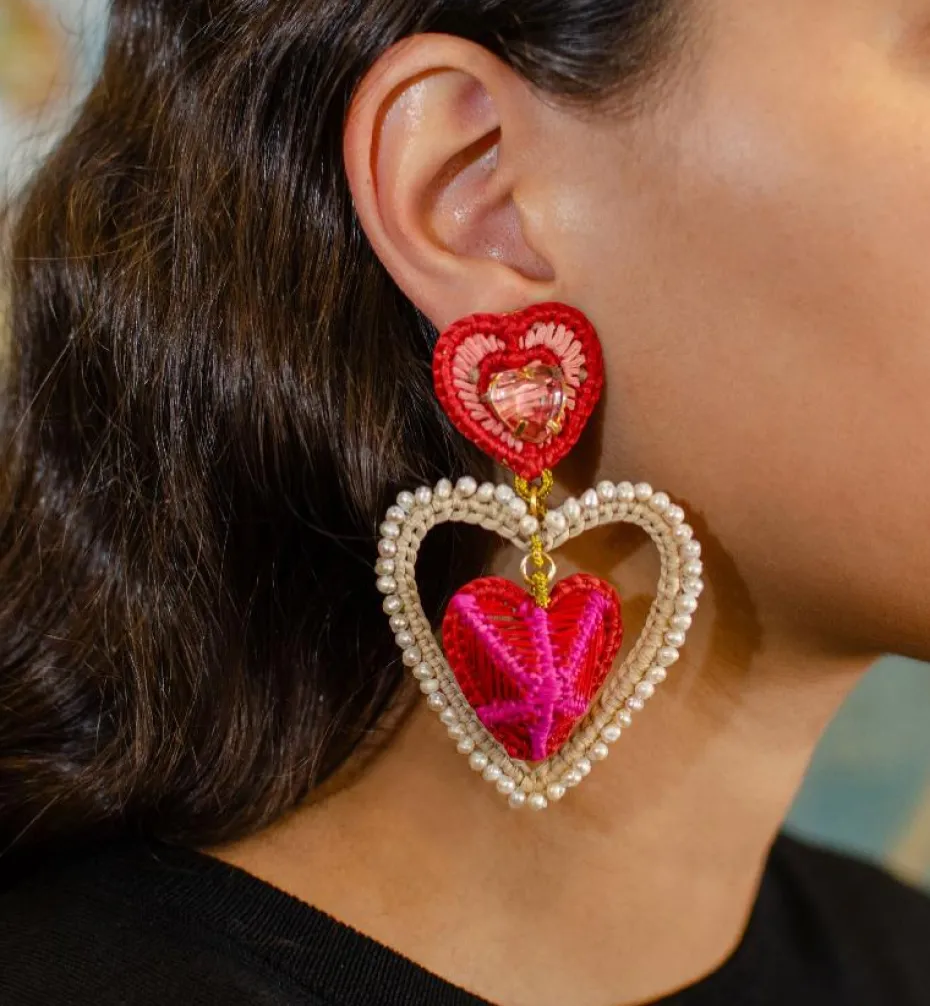 Earrings*Mercedes Salazar 8 of Hearts Earrings