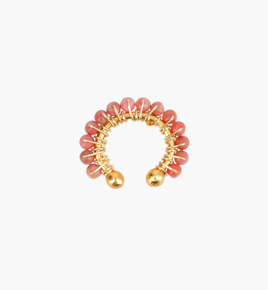 Earrings | Ear Cuffs*Mercedes Salazar Pink Opal Large Ear Cuff