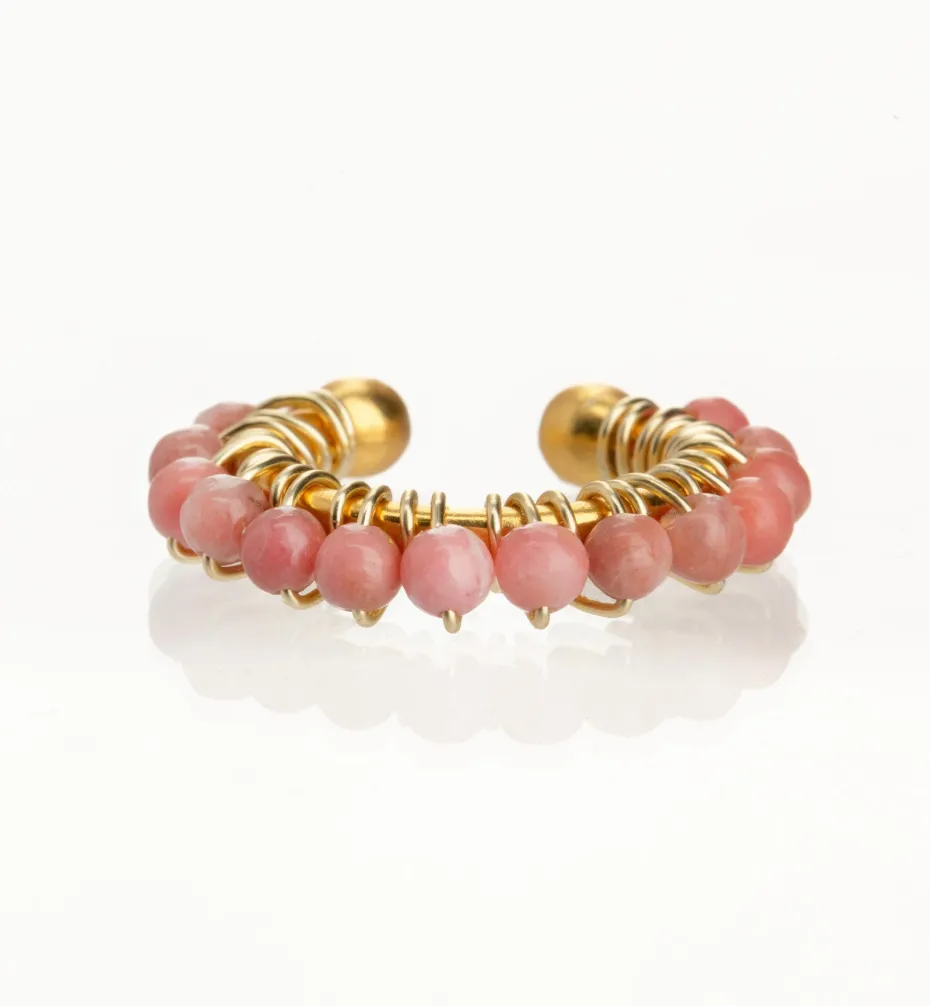 Earrings | Ear Cuffs*Mercedes Salazar Pink Opal Large Ear Cuff