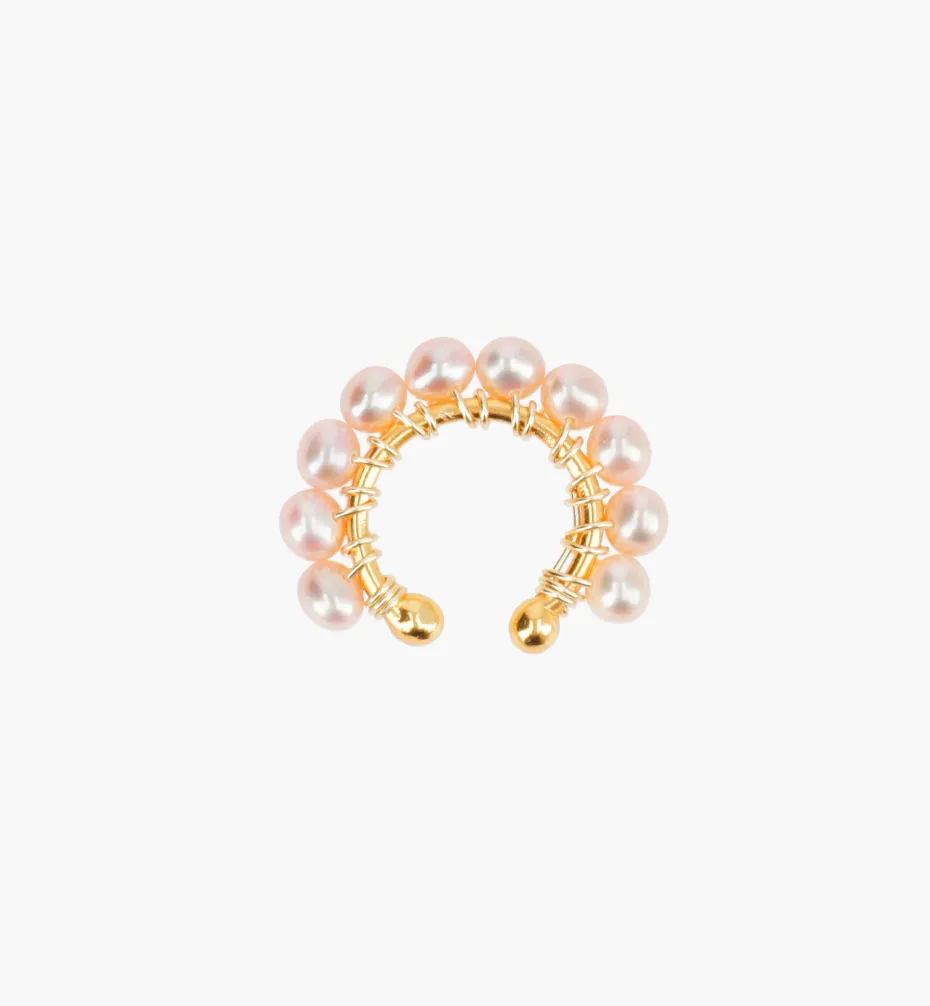 Earrings | Ear Cuffs*Mercedes Salazar Pink Pearl Large Ear Cuff