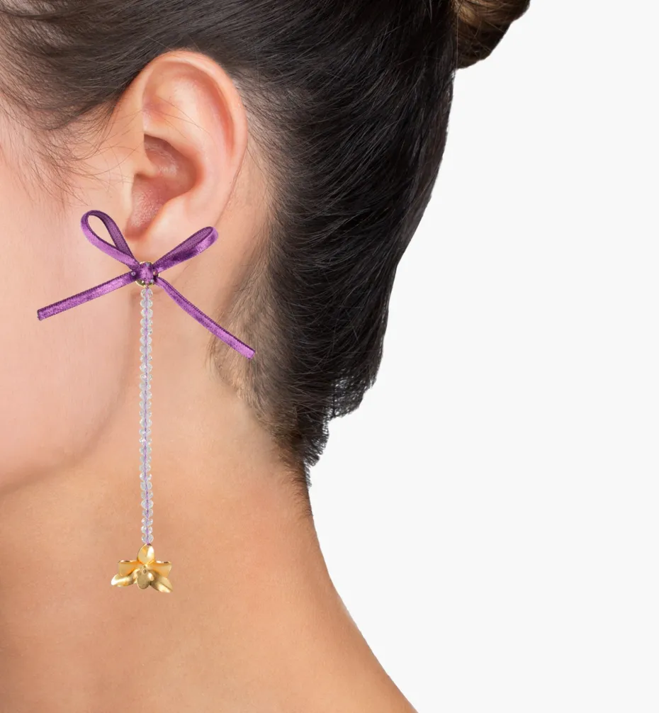 Earrings*Mercedes Salazar Purple Orchid Earrings