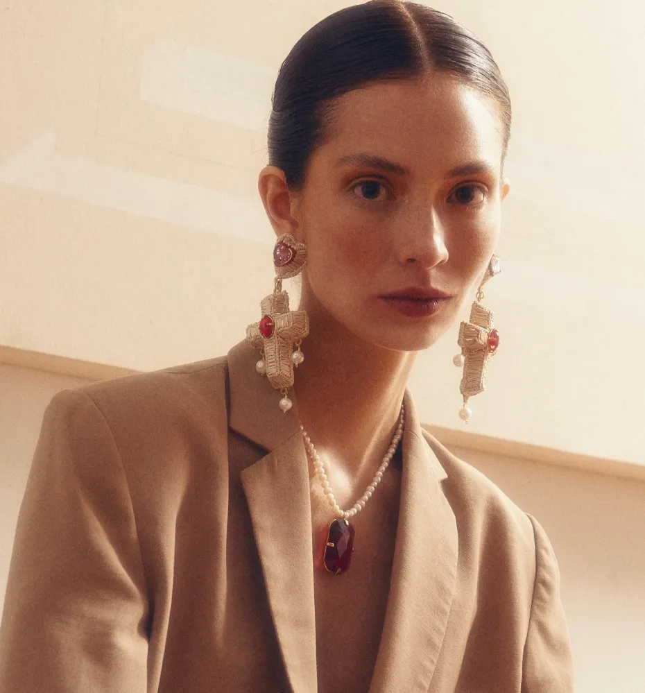 Earrings*Mercedes Salazar Red Power Earrings