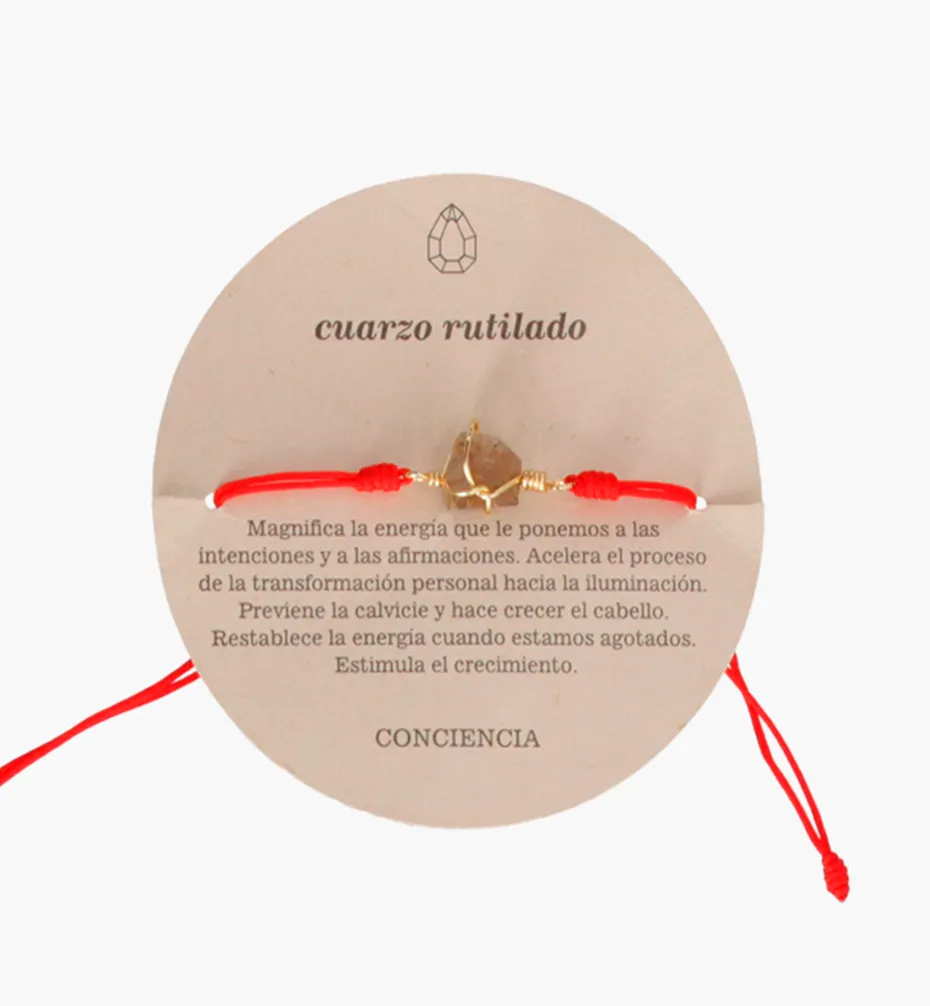 Bracelets*Mercedes Salazar Red Thread Rutilated Quartz Bracelet