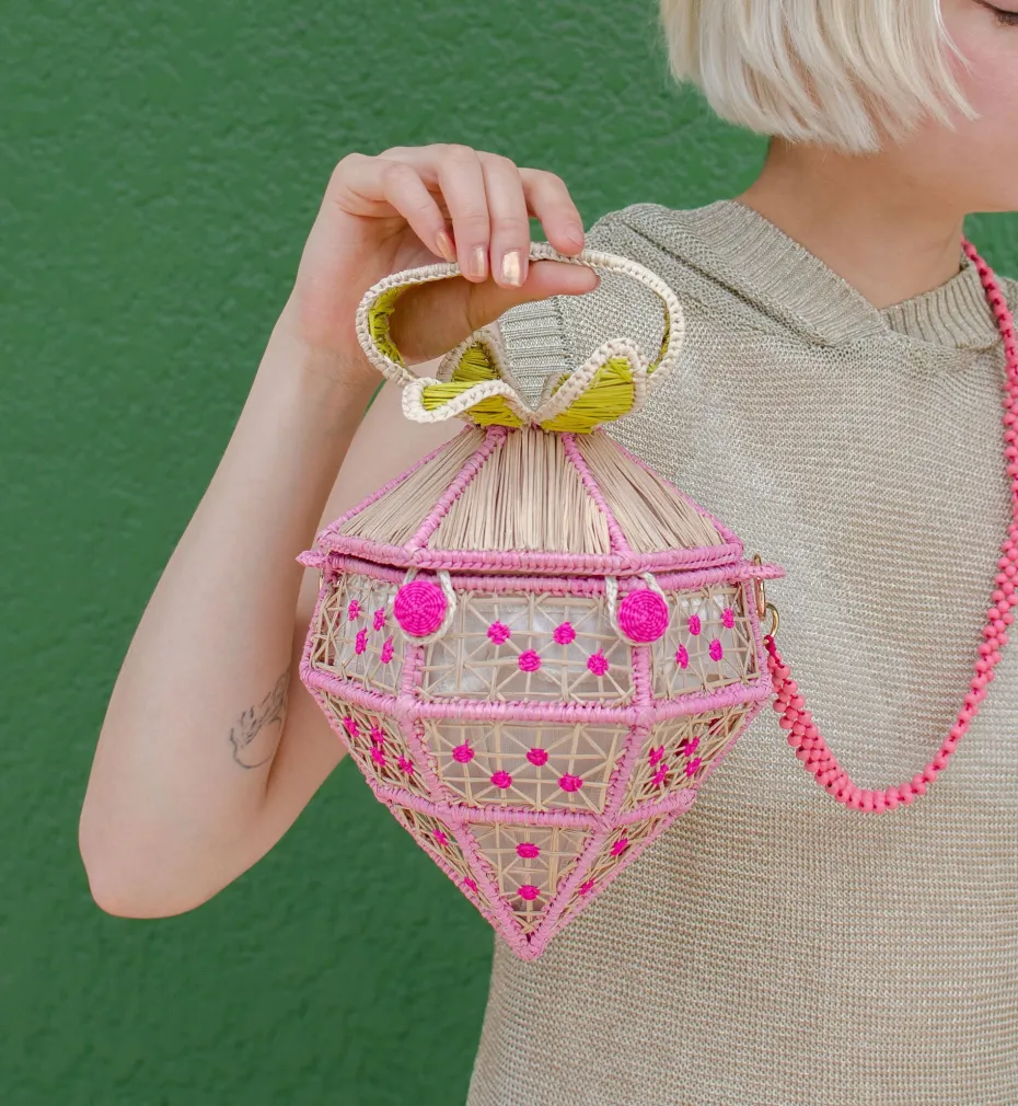 Bags*Mercedes Salazar Rose Strawberry Handbag