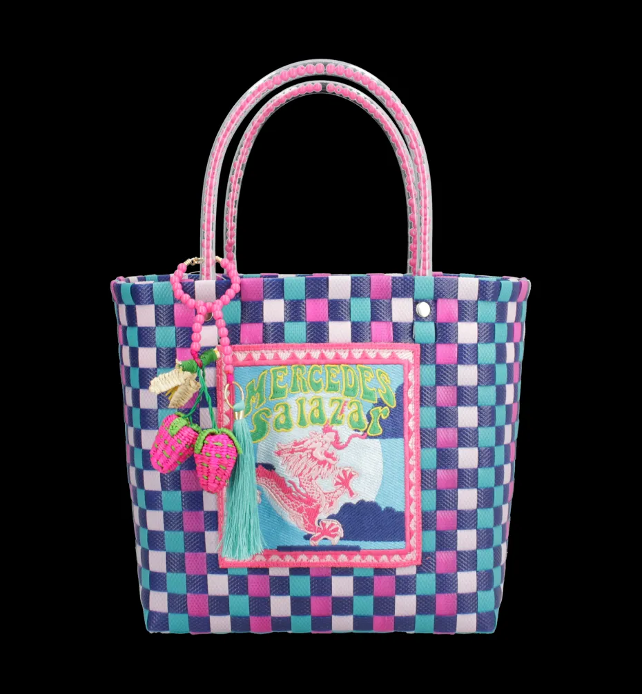Bags*Mercedes Salazar Small Pink Dragon Handbag